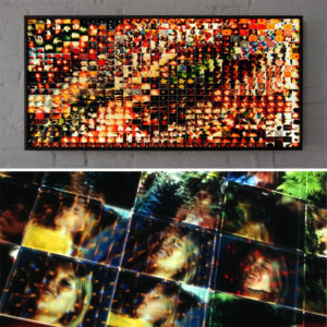 Mini-Cinema Lightbox - Alice in Acidland Mashup 22x46 Grid - Light Art by Hugo Cantin