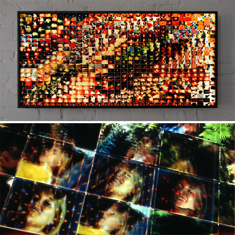 Mini-Cinema Lightbox - Alice in Acidland Mashup 22x46 Grid - Light Art by Hugo Cantin