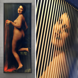1930s Miss Europe Unveiled - Vanishing Vintage Erotica - 58x22 Lightbox - Mini-Cinema Lightbox
