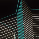 Blue Star - Graphic Line Art Optical Illusion – 20×20 Lightbox - Light Art by Hugo Cantin