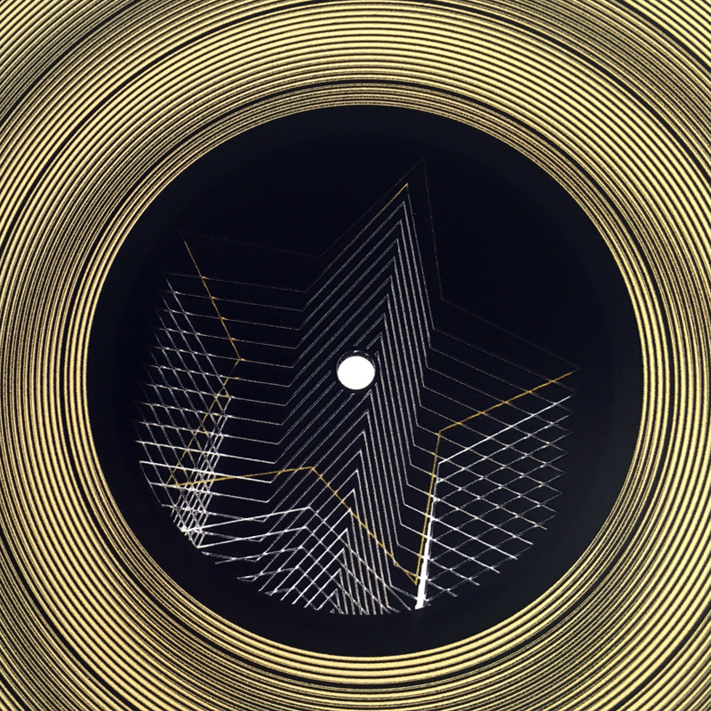 12” Lux Record Goldstar - Graphic Line Art Optical Illusion – 14×14 Lightbox