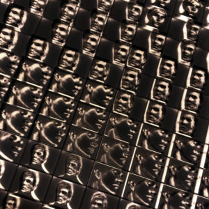 Andy Warhol Portrait - Double Print Optical Illusion - 11x14 Led Lightbox by Mini-Cinema (Detail 2)