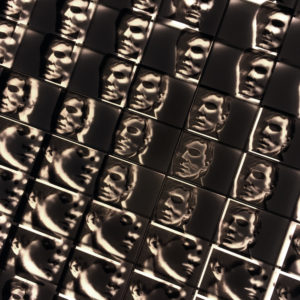 Andy Warhol Portrait - Double Print Optical Illusion - 11x14 Led Lightbox by Mini-Cinema (Detail 3)