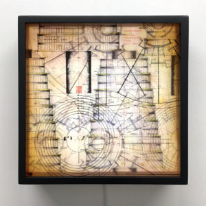 Bruder Rasch Masterplan - Mid Century Architecture Sketches - 12x12 Lightbox by Mini-Cinema Lightboxes