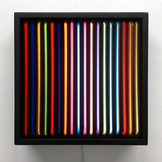 Faux Neon - Double Print Optical Effect - 12×12 Lightbox by Mini-Cinema -BLK