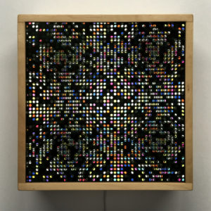 Lite Brite #1 - Colorful Dots Optical Effect - 12×12 Lightbox by Mini-Cinema