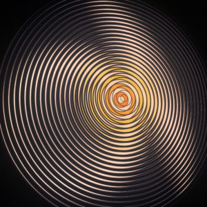 Music Record Yellow Side.B - Double Print Optical Effect - 12×12 Lightbox by Mini-Cinema (Detail 2)