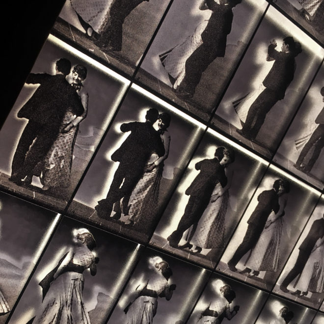 Muybridge Dancing Couple Animation Cycle – 12×12 Lightbox by Mini-Cinema / Hugo Cantin