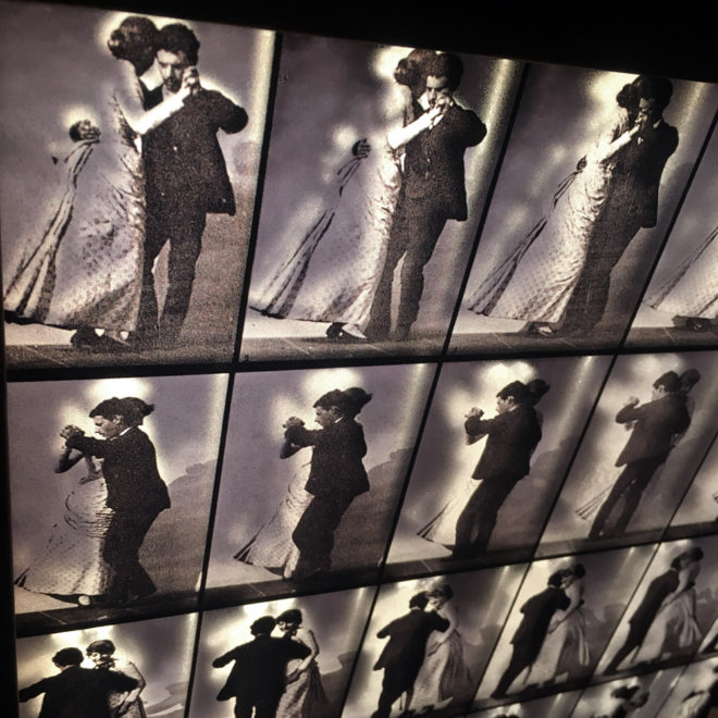 Muybridge Dancing Couple Animation Cycle – 12×12 Lightbox by Mini-Cinema / Hugo Cantin