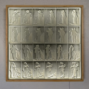 Muybridge Dancing Couple Animation Cycle - 20x20 Lightbox by Mini-Cinema