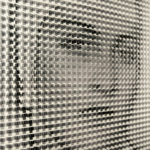 Pixelated Man Ray - 1930s Meret Oppenheim Portrait - 18x12 Lightbox by Mini-Cinema (Detail)