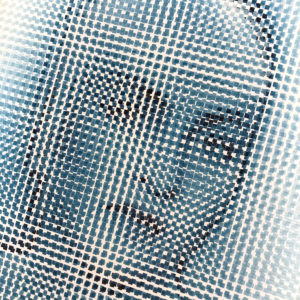 Pixelated Man Ray - 1930s Meret Oppenheim Vanishing Portrait - 18x12 Lightbox by Mini-Cinema -Close1