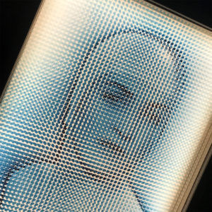 Pixelated Man Ray - 1930s Meret Oppenheim Vanishing Portrait - 18x12 Lightbox by Mini-Cinema -Close2