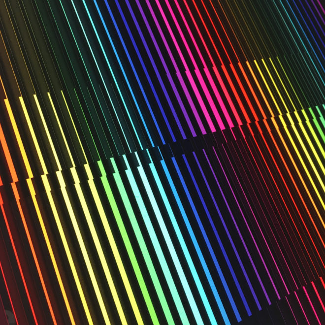 Prismacolor Interference #4 Rainbow Optical Effect - 12×12 Lightbox by Mini-Cinema (Detail 2)