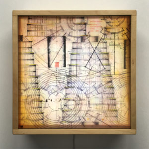 Bruder Rasch Masterplan - Mid Century Architecture Sketches - 12x12 Lightbox by Mini-Cinema