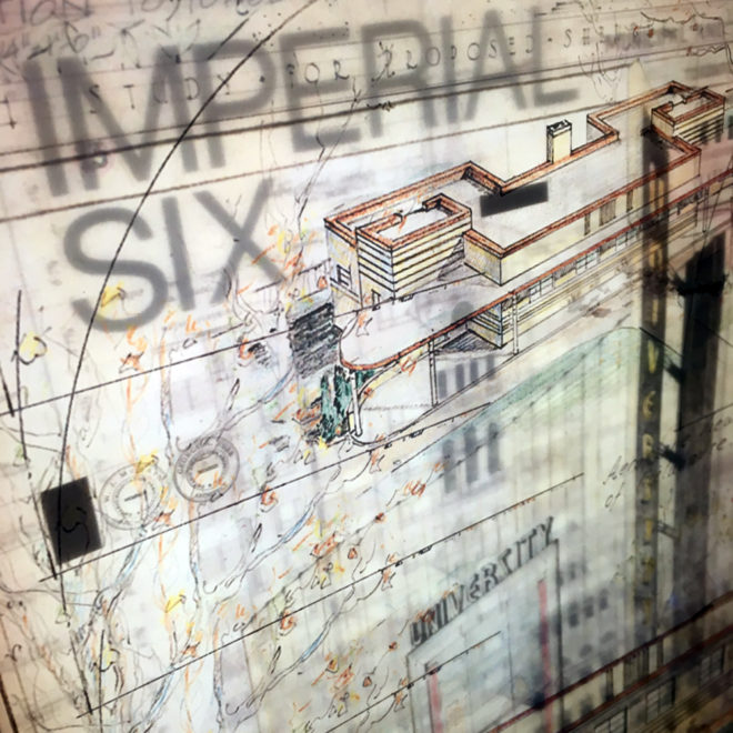 Toronto Architecture Department - Mid Century Sketches - 12x12 Lightbox by Mini-Cinema (Detail 1)