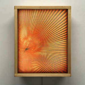 Pixels Parasol - Psychedelic Abstraction 11x9 Lightbox by Mini-Cinema