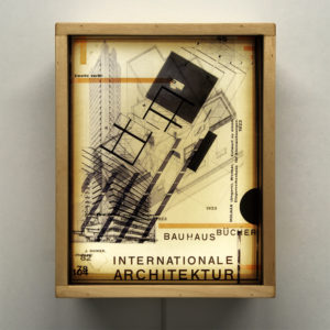 Bauhaus Bucher Architecture Mashup - Multiple Print Depth Effect - 11x9 Led Lightbox by Mini-Cinema