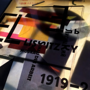 El Lissitzky Proun Mashup - Multiple Print Depth Effect - 11x9 Led Lightbox by Mini-Cinema (Detail)