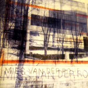 Mies Masterplan Architecture Sketches - Multiple Print Depth Effect - 9x11 Lightbox by Mini-Cinema (Detail1)