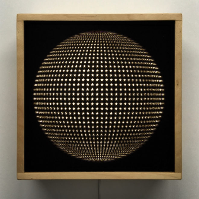 Starlight Disco Ball - Abstract Pattern Optical Effect - 12×12 Lightbox by Mini-Cinema