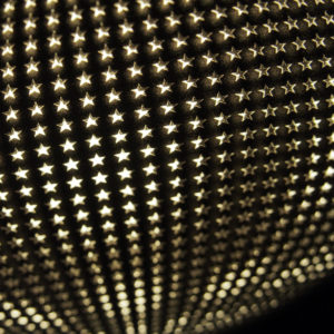 Starlight Disco Ball - Abstract Pattern Optical Effect - 12×12 Lightbox by Mini-Cinema (Detail)