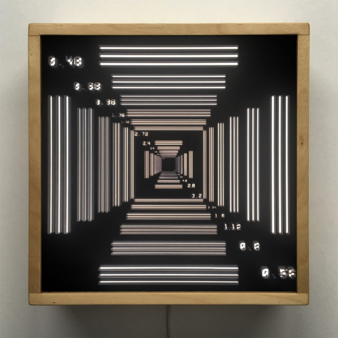 Test Chart Vortex - Abstract Pattern Optical Effect - 12×12 Lightbox by Mini-Cinema
