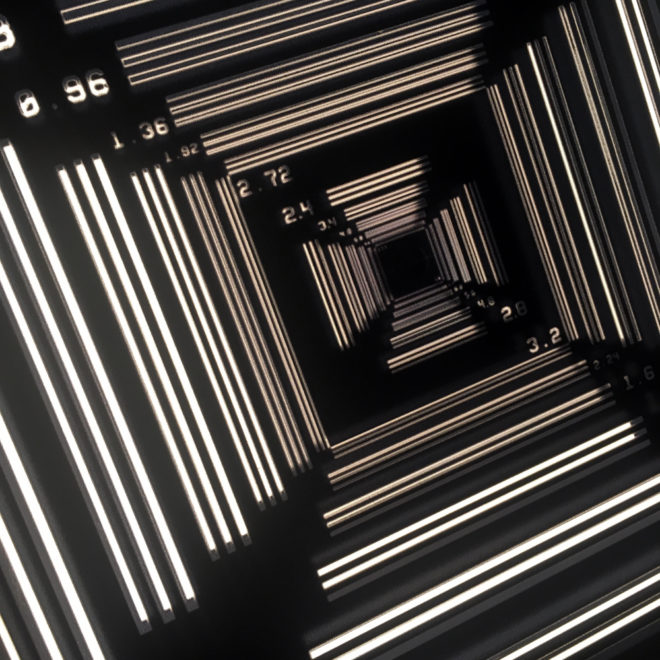 Test Chart Vortex - Abstract Pattern Optical Effect - 12×12 Lightbox by Mini-Cinema (Detail1)