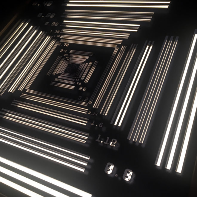 Test Chart Vortex - Abstract Pattern Optical Effect - 12×12 Lightbox by Mini-Cinema (Detail2)