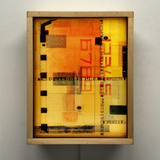 Van Doesburg Architecture Study - Multiple Print Depth Effect - 11x9 Led Lightbox by Mini-Cinema