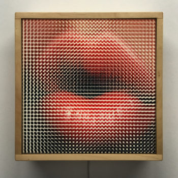 Pixelated Red Lips #2 - Image Deconstruction - 12x12 Lightbox by Mini-Cinema