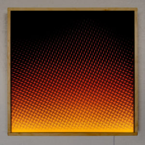 Plus Halftone Pattern Fuego - Graphic Art Optical Effect - 12×12 Lightbox