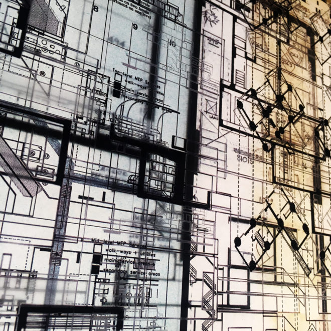 Habitat67 Masterplan #1 - Mid Century Architecture Sketches – 14×20 Lightbox