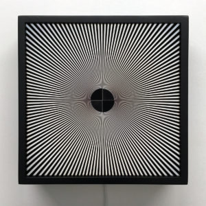 Star Focus Black and White - Psychedelic Abstract Pattern Optical Effect – 12x12 Lightbox