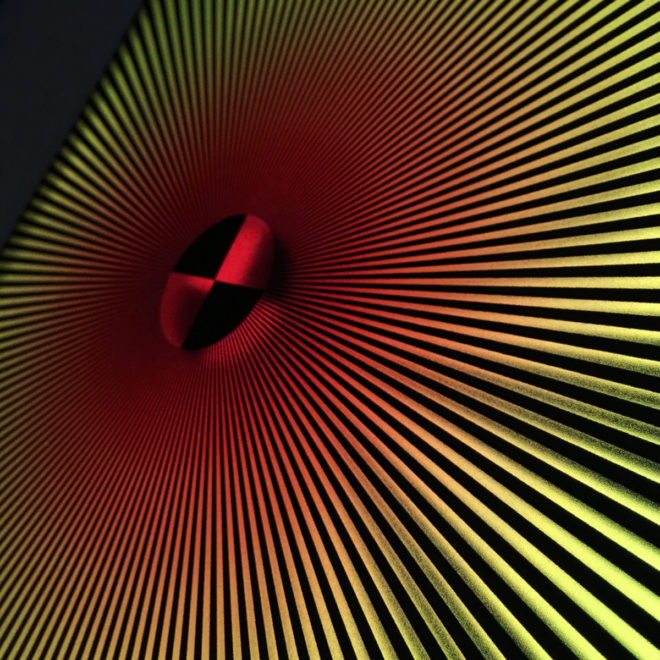 Star Focus Red and Yellow - Psychedelic Abstract Pattern Optical Effect – 12x12 Lightbox