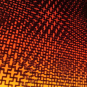 Plus Halftone Pattern Fuego - Graphic Art Optical Effect - 12×12 Lightbox