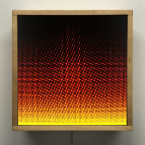 Plus Halftone Pattern Fuego - Graphic Art Optical Effect - 12×12 Lightbox