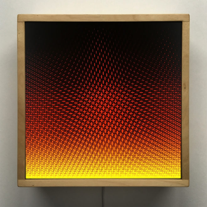Plus Halftone Pattern Fuego - Graphic Art Optical Effect - 12×12 Lightbox