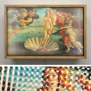Pixelated Birth of Venus - Botticelli Homage - 12x18 Lightbox by Mini-Cinema