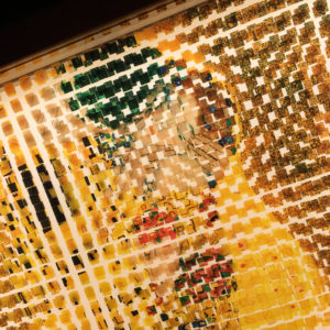 Pixelated Kiss - Klimt Homage - 12x12 Lightbox by Mini-Cinema
