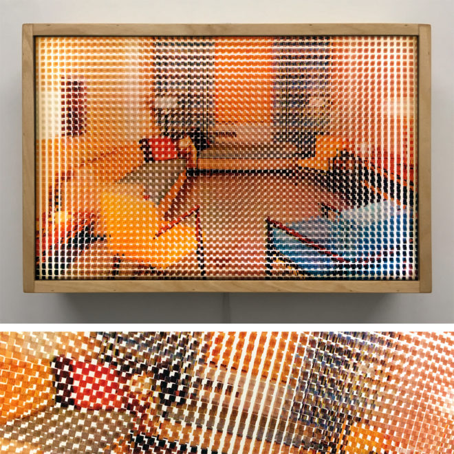 Pixelated Mid-Century Motel Living Room - 12x18 Lightbox by Mini-Cinema