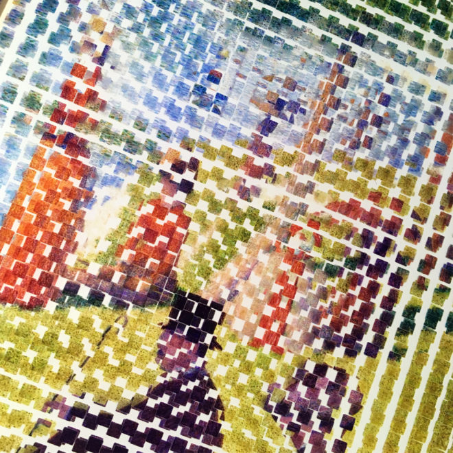 Pixelated Sunday Afternoon - Seurat Homage - 12x18 Lightbox by Mini-Cinema