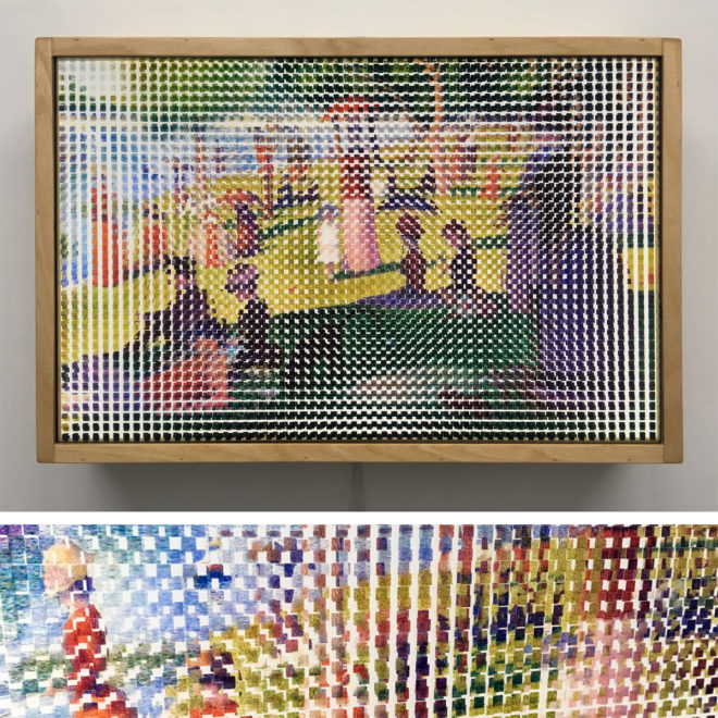 Pixelated Sunday Afternoon - Seurat Homage - 12x18 Lightbox by Mini-Cinema