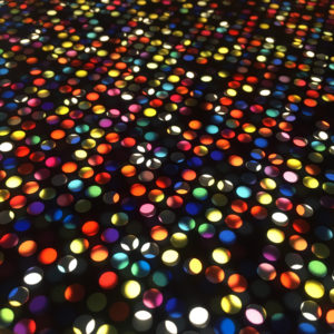 Lite Brite #4 Flower Garden - Colorful Dots Optical Effect - 12×12 Lightbox
