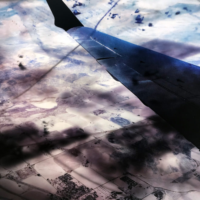 Flying over Kansas - Multiple Print Depth Effect - 11x9 Lightbox by Mini-Cinema / Hugo Cantin