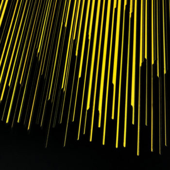 Yellow Peak Level - Layered Prints Optical Effect - 12×12 Lightbox by Mini-Cinema / Hugo Cantin