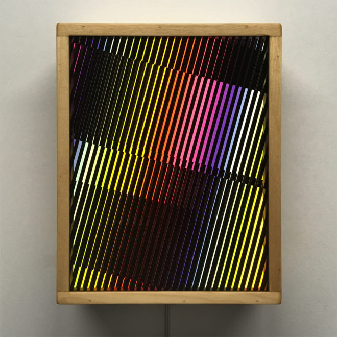 Prismacolor Interference #6 Rainbow Optical Effect - 11×9 Lightbox by Mini-Cinema / Hugo Cantin