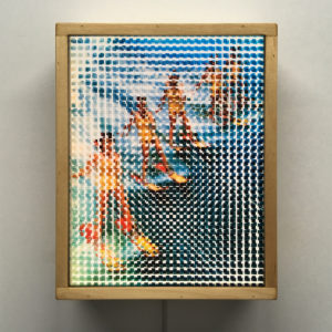 Pixelated Vintage Water Ski Team- 11x9 Lightbox by Mini-Cinema / Hugo Cantin