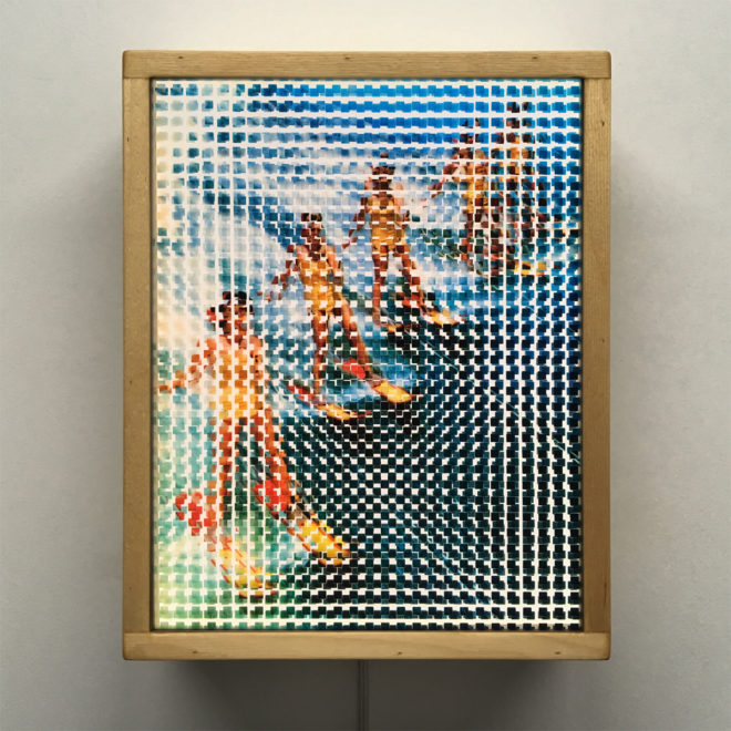 Pixelated Vintage Water Ski Team- 11x9 Lightbox by Mini-Cinema / Hugo Cantin