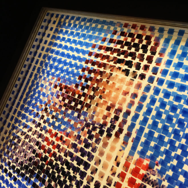 Pixelated Ziggy Stardust - Bowie Homage - 12x12 Lightbox by Mini-Cinema